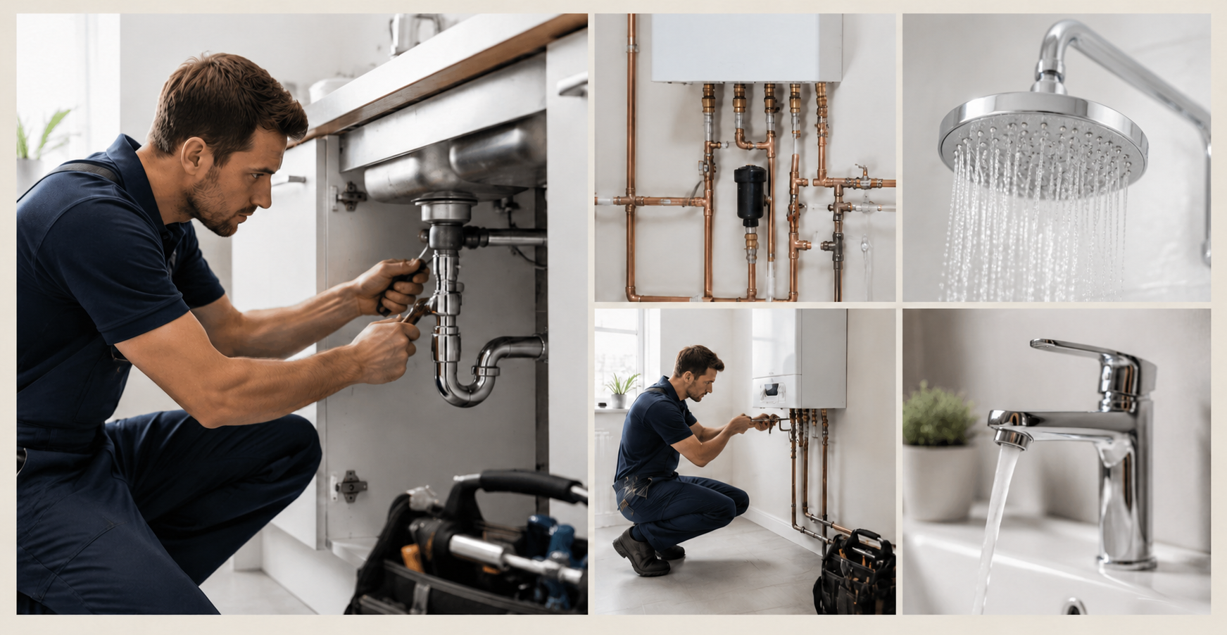 Plumber at work
